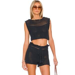 House of Harlow 1960 x REVOLVE Agnetta Crochet Shorts in Deep Teal Size Small